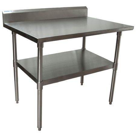 BK RESOURCES Work Table Stainless Steel Undershelf, Plastic feet 5" Riser 48"x24" SVTR5-4824